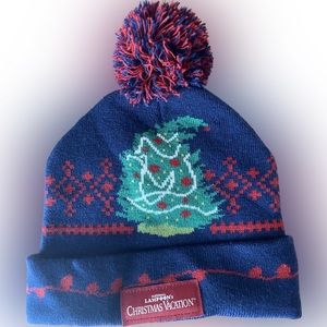 National Lampoon’s Christmas Vacation Winter Hat Pom Pom Blue One Size Fits All